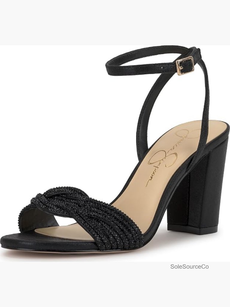 Women Sienea Heeled Sandals Block Heel Open Toe Ankle Strap Buckle Platform